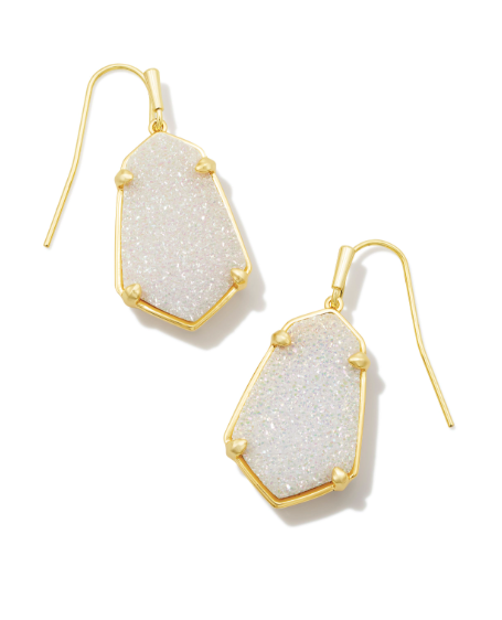 Alexandria Gold Drop Earrings in Iridescent Drusy | KENDRA SCOTT - The Street Boutique 