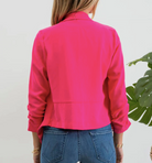 Solid Fuchsia Blazer - The Street Boutique 