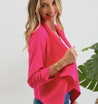 Solid Fuchsia Blazer - The Street Boutique 