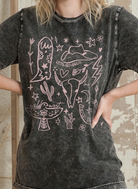 Western Style T-Shirt in Charcoal Grey - The Street Boutique 