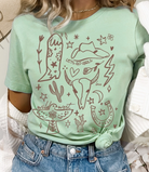 Western Style T-Shirt in Mint Green - The Street Boutique 