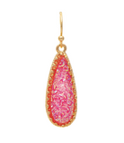 Red Druzy Teardrop Earring in Gold - The Street Boutique 