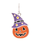 Witchy Jack-O-Lantern Earrings in Silver - The Street Boutique 