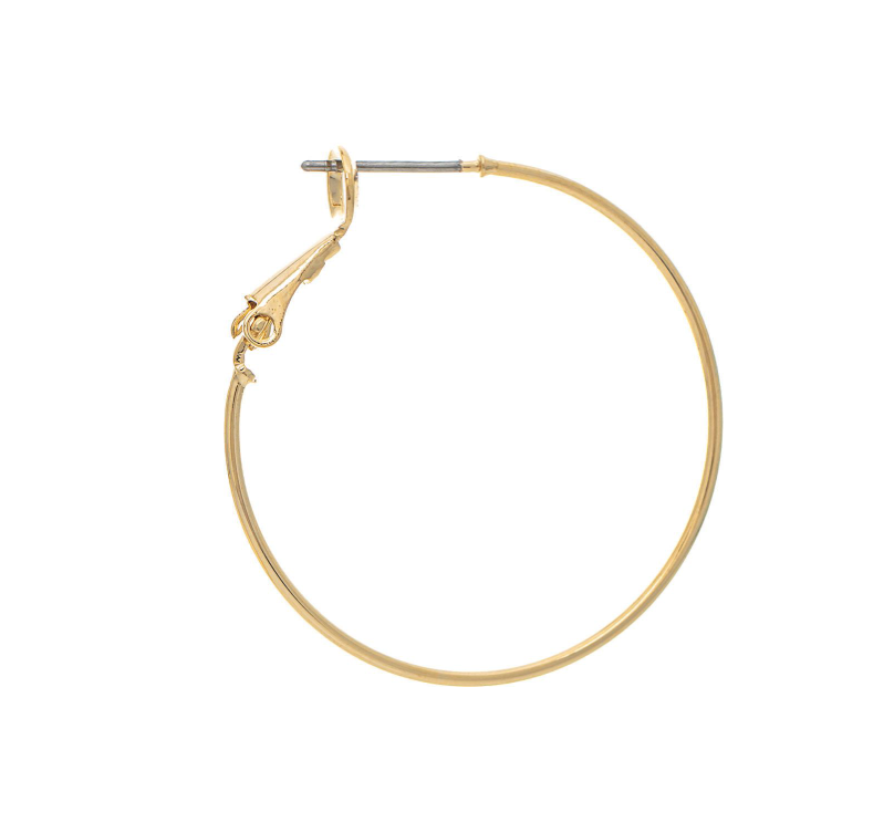 Skinny Hoop Earrings in Gold - The Street Boutique 