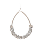 Glitter Teardrop Earrings in Silver - The Street Boutique 