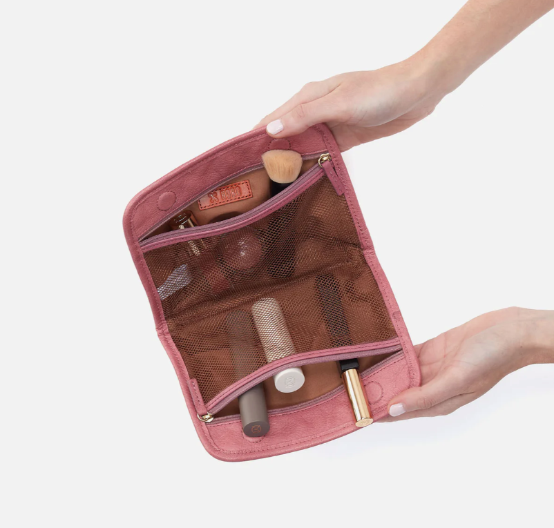 Beauty Cosmetic Pouch by HOBO | Embossed Mauve - The Street Boutique 