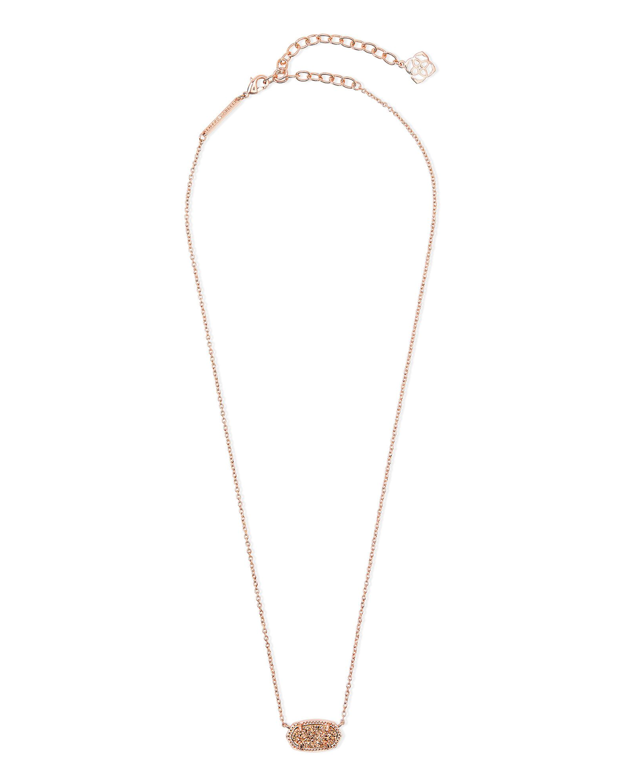 Elisa  Rose Gold Pendant Necklace in Rose Gold Drusy | KENDRA SCOTT - The Street Boutique 