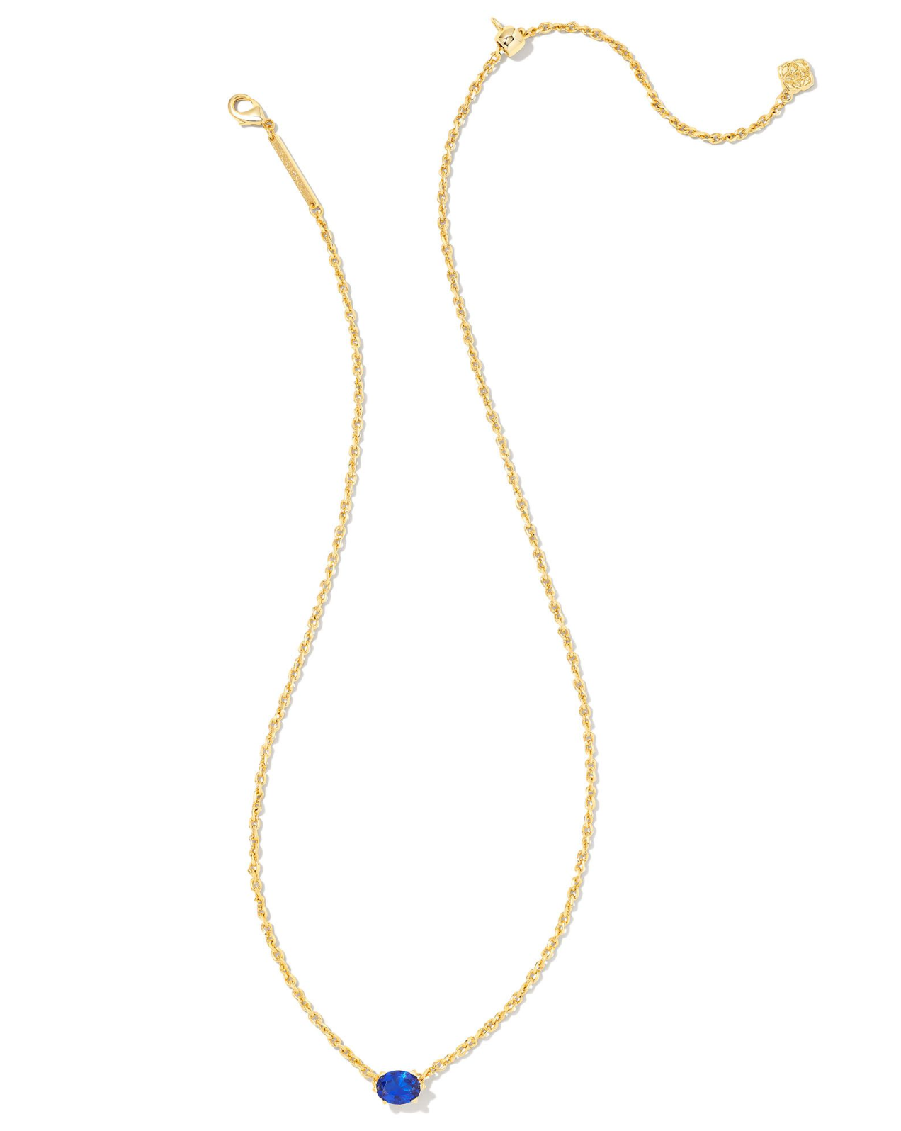 Load image into Gallery viewer, Cailin Gold Pendant Necklace in Blue Crystal | KENDRA SCOTT - The Street Boutique 
