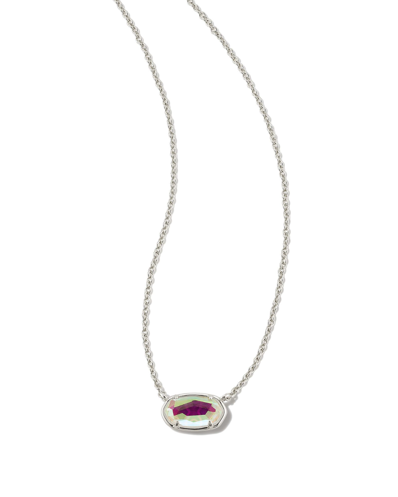 Grayson Silver Pendant Necklace in Dichroic Glass | KENDRA SCOTT - The Street Boutique 