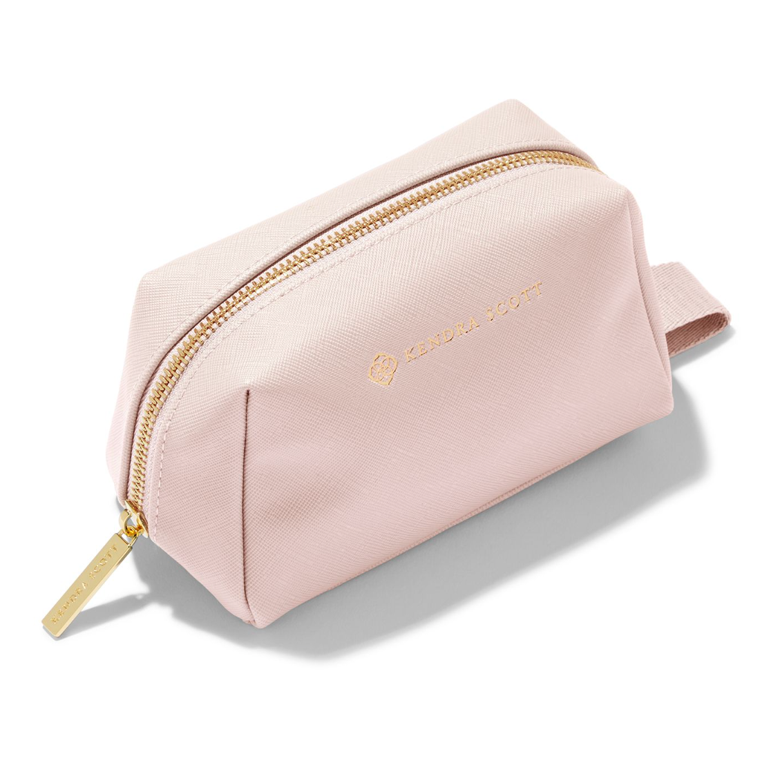 Small Cosmetic Zip Case in Light Pink | KENDRA SCOTT - The Street Boutique 
