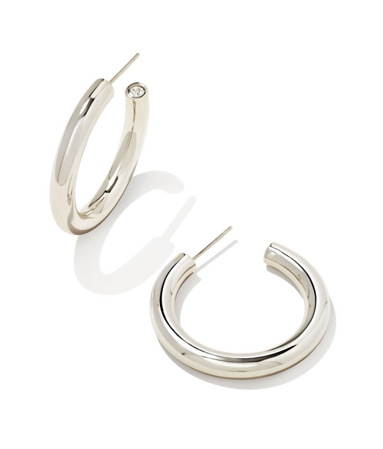 Colette Hoop Earrings in Silver | KENDRA SCOTT - The Street Boutique 
