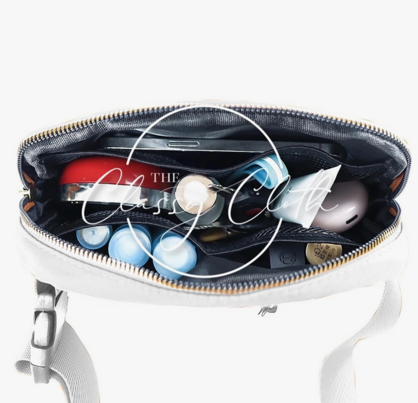 Load image into Gallery viewer, Stadium Nylon Belt Bag in White - The Street Boutique 
