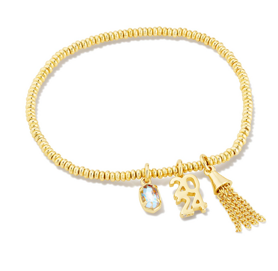 Load image into Gallery viewer, 2024 Graduation Stretch Bracelet in Gold | KENDRA SCOTT - The Street Boutique 
