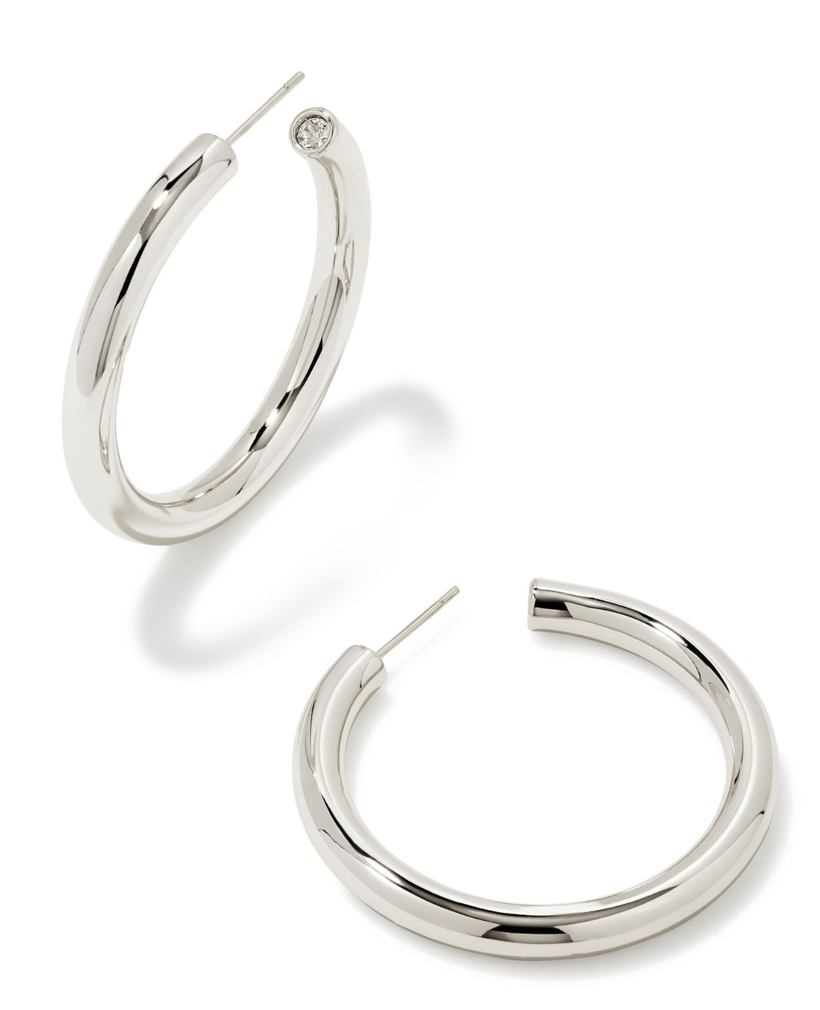 Colette Large Hoop Earrings in Silver | KENDRA SCOTT - The Street Boutique 