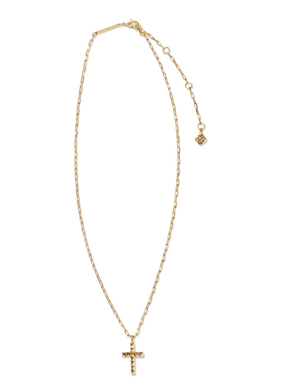 Jada Cross Short Pendant Necklace in Gold | KENDRA SCOTT - The Street Boutique 