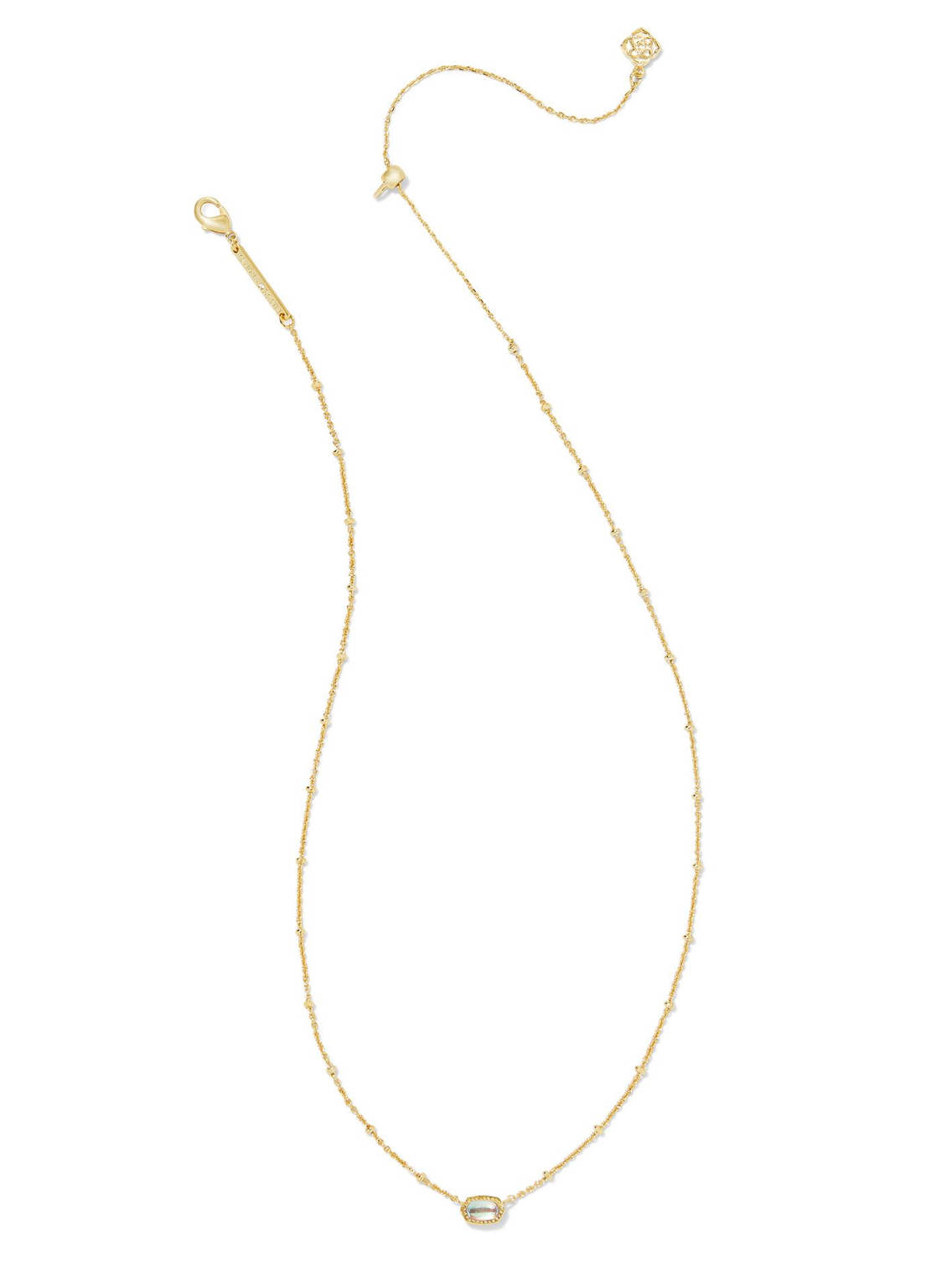 Mini Elisa Gold Satellite Short Pendant Necklace in Dichroic Glass | KENDRA SCOTT - The Street Boutique 