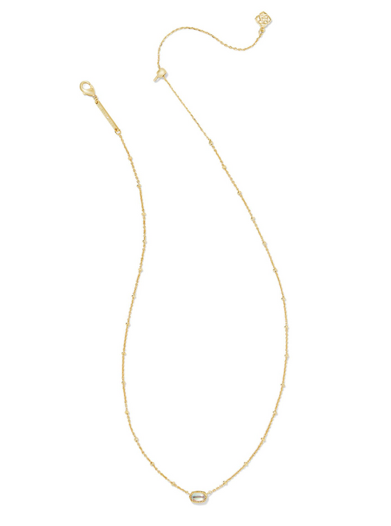 Mini Elisa Gold Satellite Short Pendant Necklace in Dichroic Glass | KENDRA SCOTT - The Street Boutique 