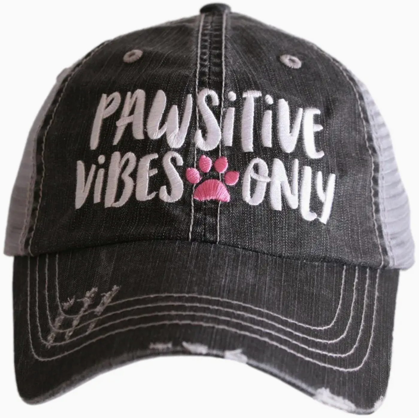"Pawsitive Vibe Only" Trucker Hat - The Street Boutique 
