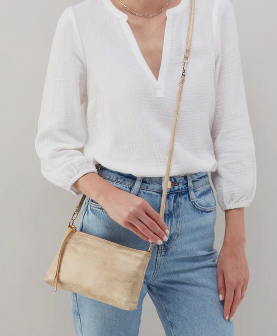 Darcy Crossbody by HOBO in Gold Leaf - The Street Boutique 