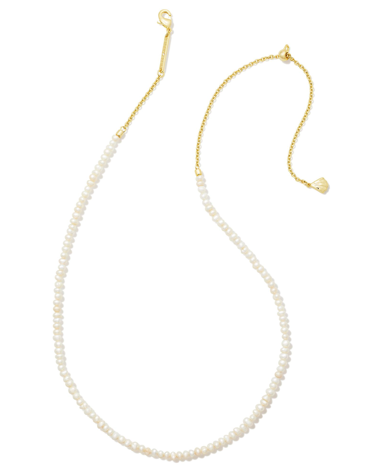 Lolo Gold Strand Necklace in White Pearl | KENDRA SCOTT
