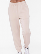 Elevated Contrast Seam Joggers in Natural - The Street Boutique 