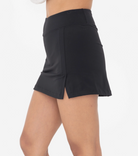 Essential Active Tennis Skort in Black - The Street Boutique 