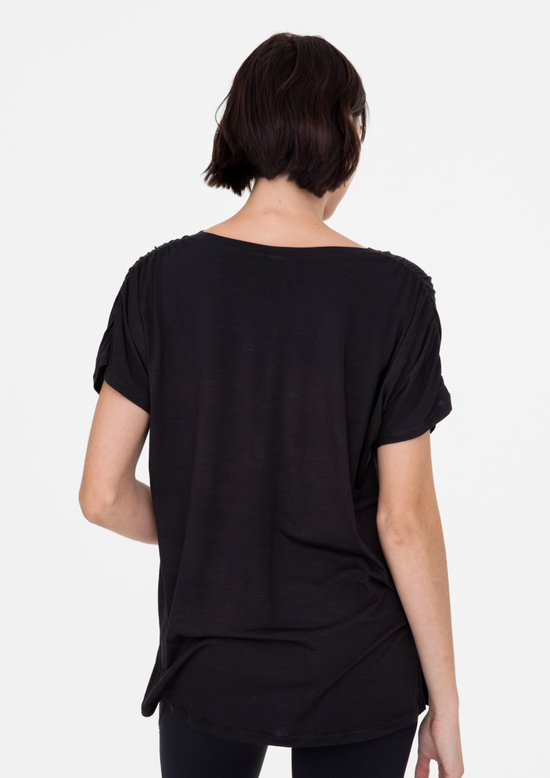 Soft Touch Short Sleeve Tee in Black - The Street Boutique 