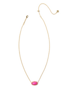 Elisa Gold Color Burst Frame Short Pendant Necklace in Neon Pink Magnesite | KENDRA SCOTT - The Street Boutique 