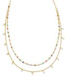 Eve Gold Multi Strand Necklace in Multi Mix | KENDRA SCOTT - The Street Boutique 