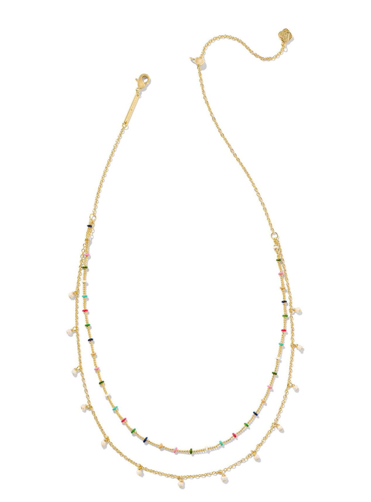 Eve Gold Multi Strand Necklace in Multi Mix | KENDRA SCOTT - The Street Boutique 