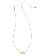 Cheer Gold Short Pendant Necklace in White Mother-of-Pearl | KENDRA SCOTT - The Street Boutique 