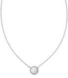 Volleyball Silver Short Pendant Necklace in White Mother-of-Pearl | KENDRA SCOTT - The Street Boutique 