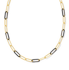 Ainsley Gold Convertible Chain Necklace in Black | KENDRA SCOTT - The Street Boutique 