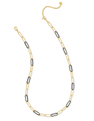 Ainsley Gold Convertible Chain Necklace in Black | KENDRA SCOTT - The Street Boutique 