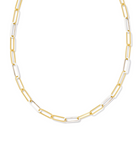 Ainsley Gold Convertible Chain Necklace in White | KENDRA SCOTT - The Street Boutique 