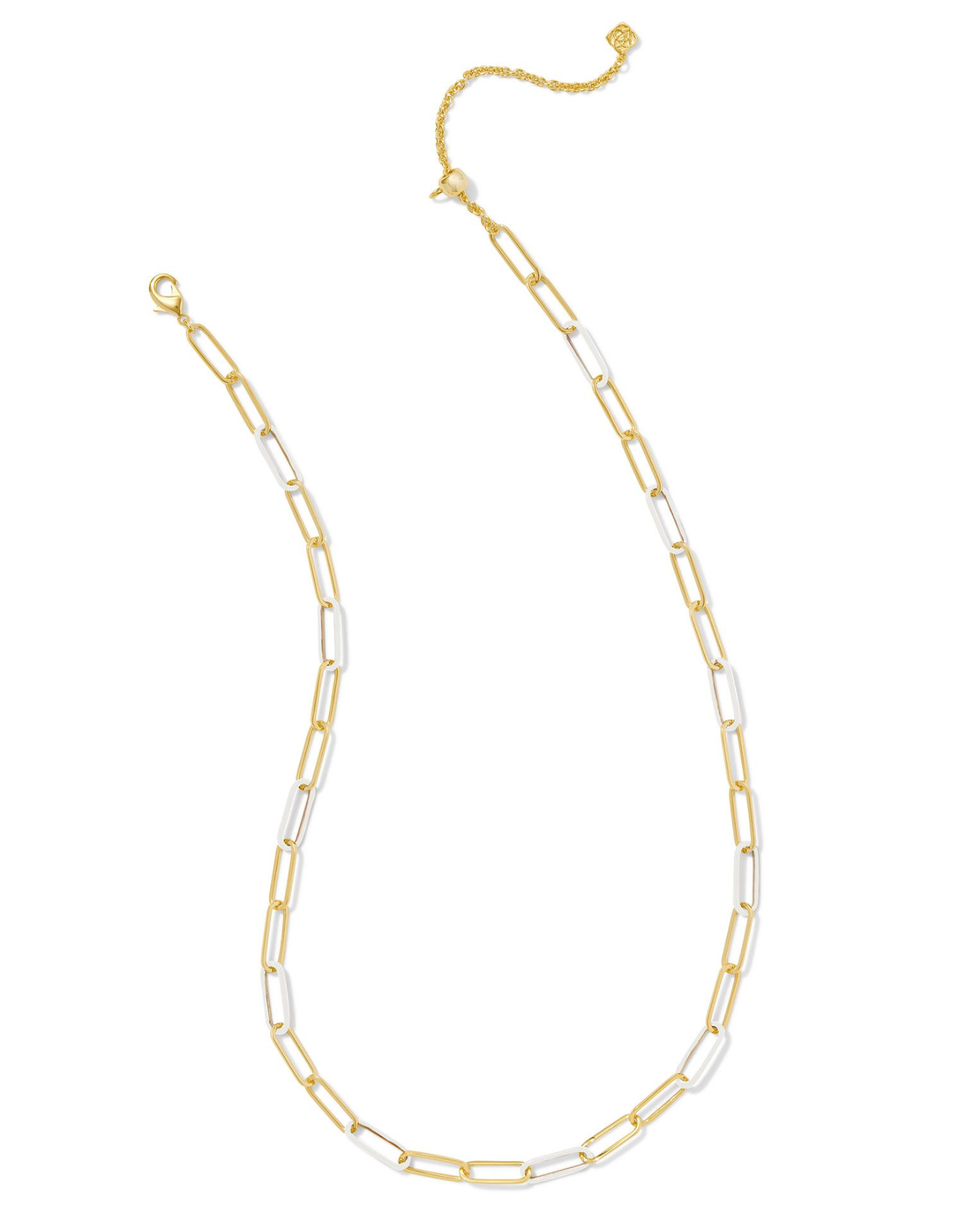 Ainsley Gold Convertible Chain Necklace in White | KENDRA SCOTT - The Street Boutique 