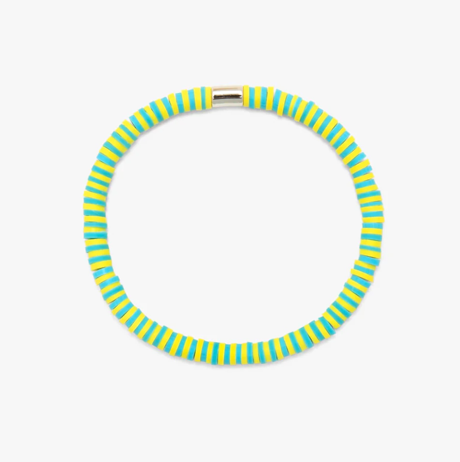 PURAVIDA Stretch Bracelet in Sunbleached Aqua Seascape - The Street Boutique 