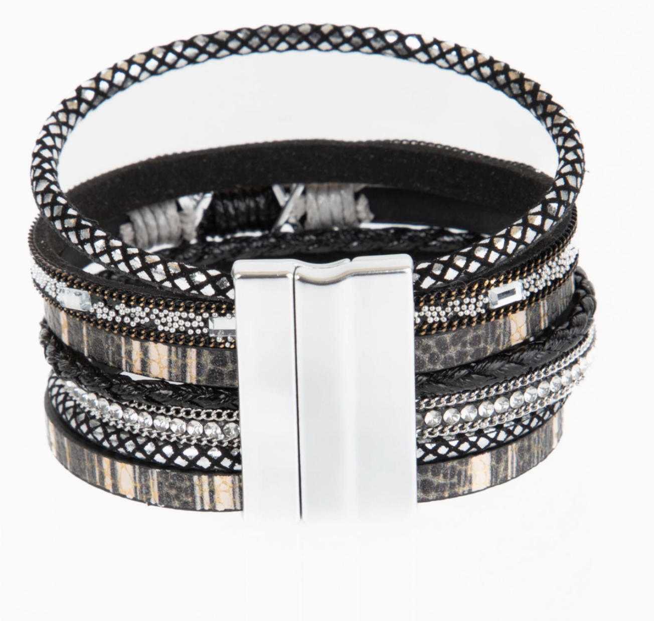 Black Sweet Sands Multi Strand Leather Bracelet - The Street Boutique 