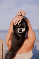 Medium Flat Square Hair Clips | TELETIES - The Street Boutique 