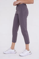 Capri Active Pants in Deep Purple - The Street Boutique 