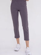 Capri Active Pants in Deep Purple - The Street Boutique 