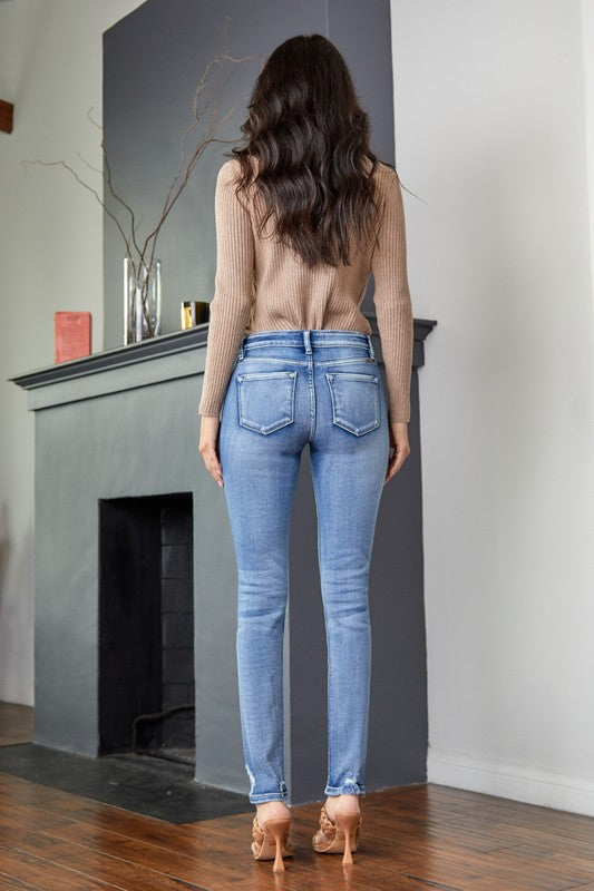 Kancan Mid Rise Super Skinny Jeans - The Street Boutique 