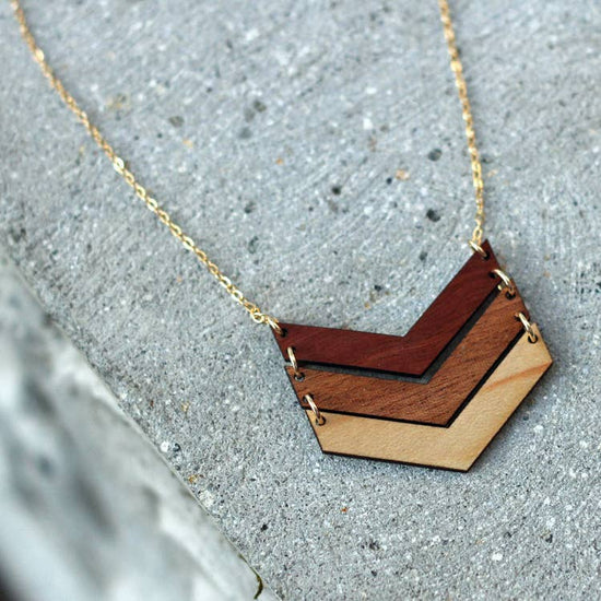 Load image into Gallery viewer, Ombre Chevron Necklace - The Street Boutique 
