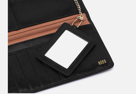 RACHEL Continental Wallet by HOBO in Black - The Street Boutique 
