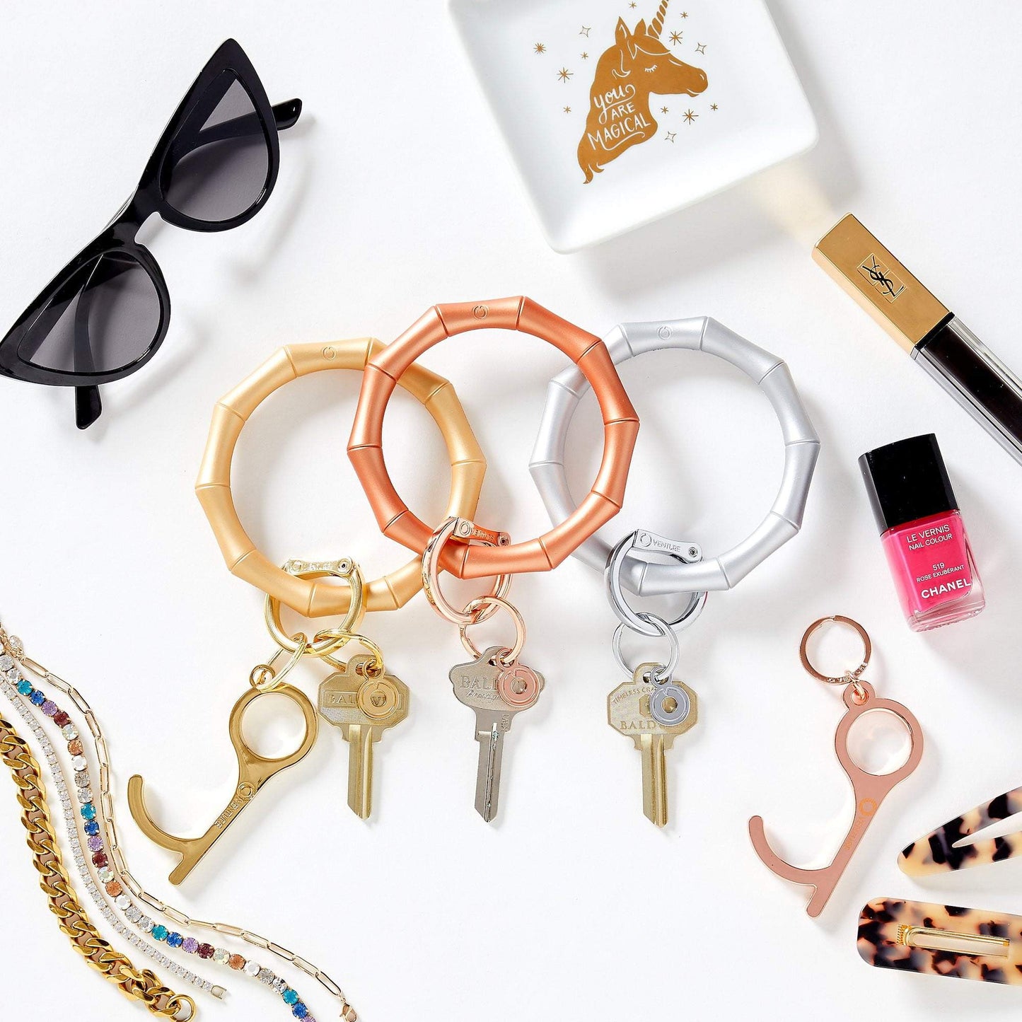 Bamboo Collection - Silicone Big O Key Ring - The Street Boutique 