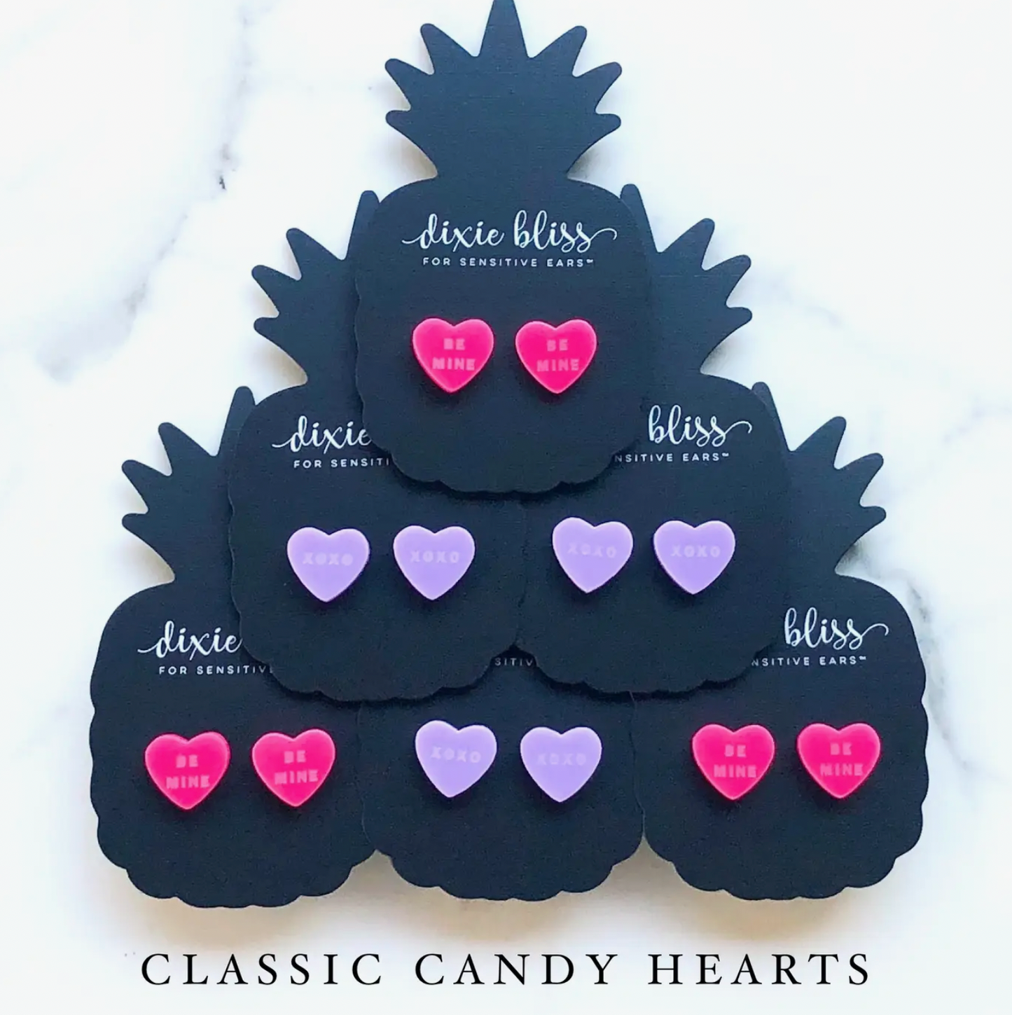 Candy Heart Studs - The Street Boutique 