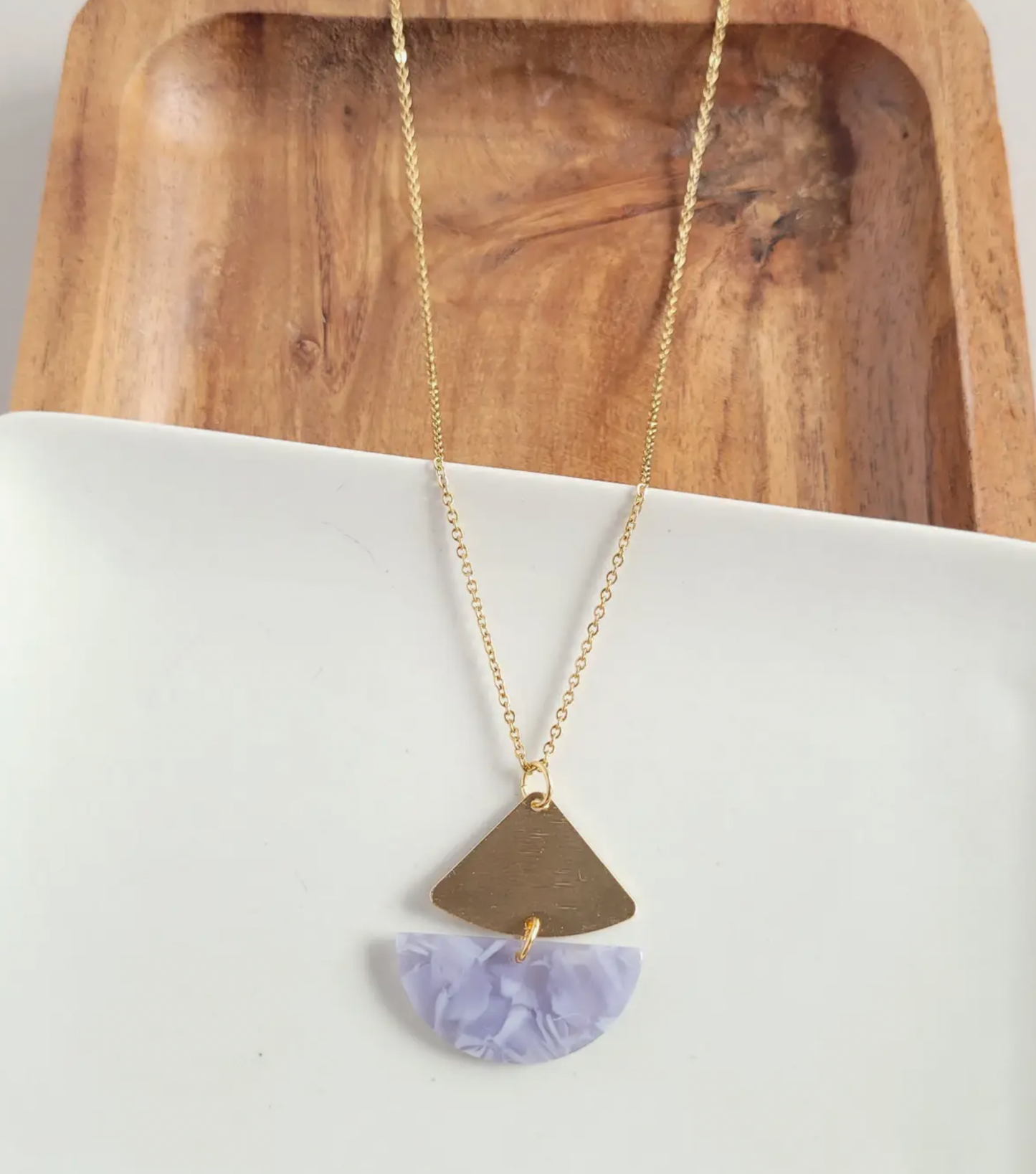 Ava Necklace- Dusty Blue - The Street Boutique 