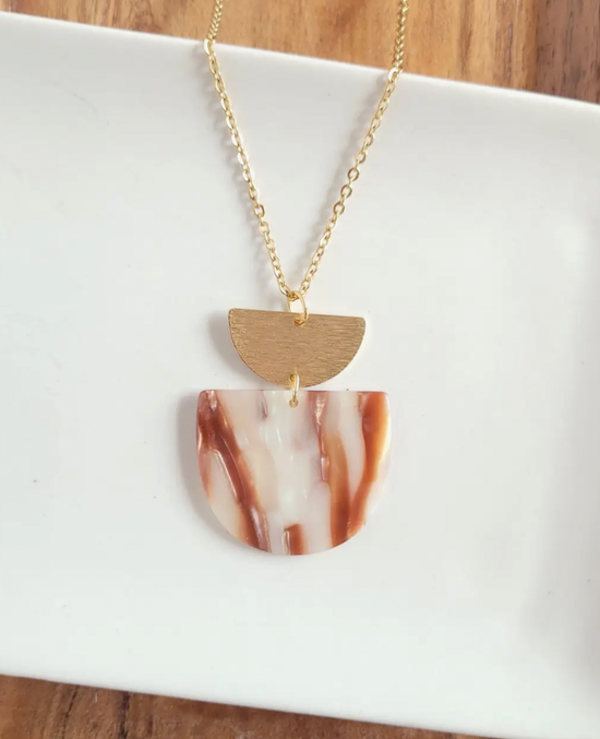 Harper Necklace-Mocha Shimmer - The Street Boutique 