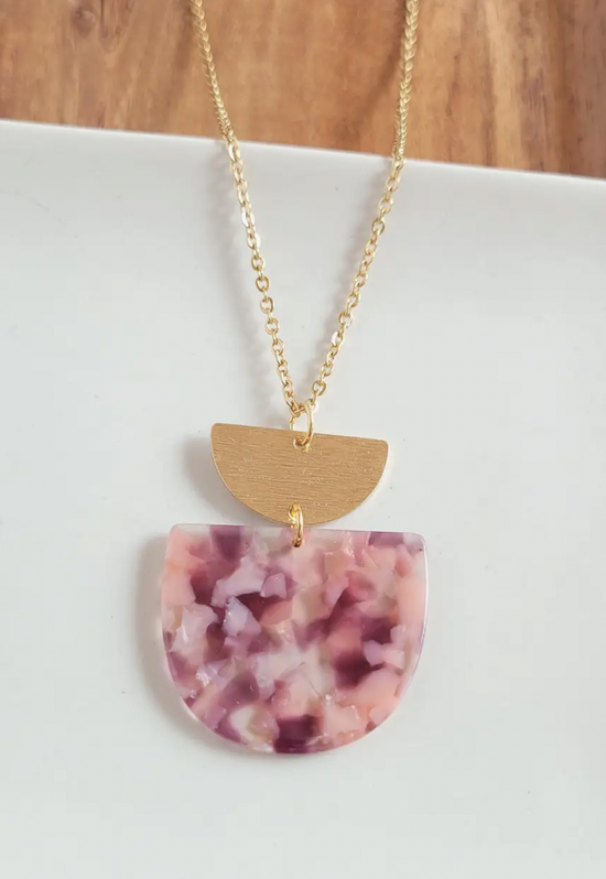 Harper Necklace-Mulberry and Mauve - The Street Boutique 