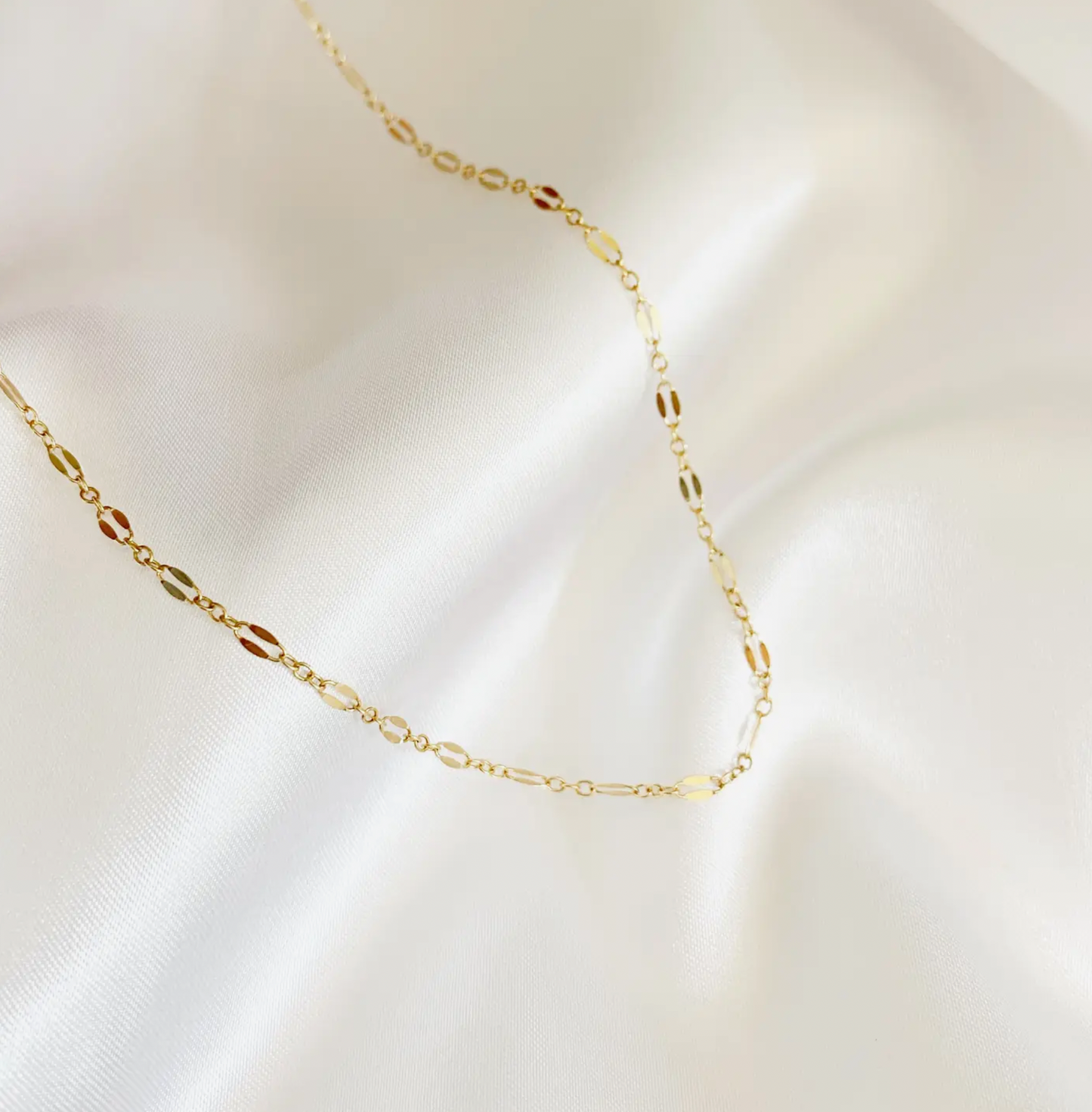 Load image into Gallery viewer, Kamryn Dapped Sequin Layering Chain Necklace Gold Filled - The Street Boutique 
